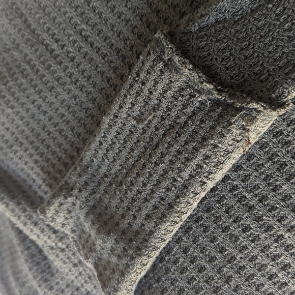 Free People Mercury Waffle Knit Top Medium Green Off shoulder - Picture 6 of 7